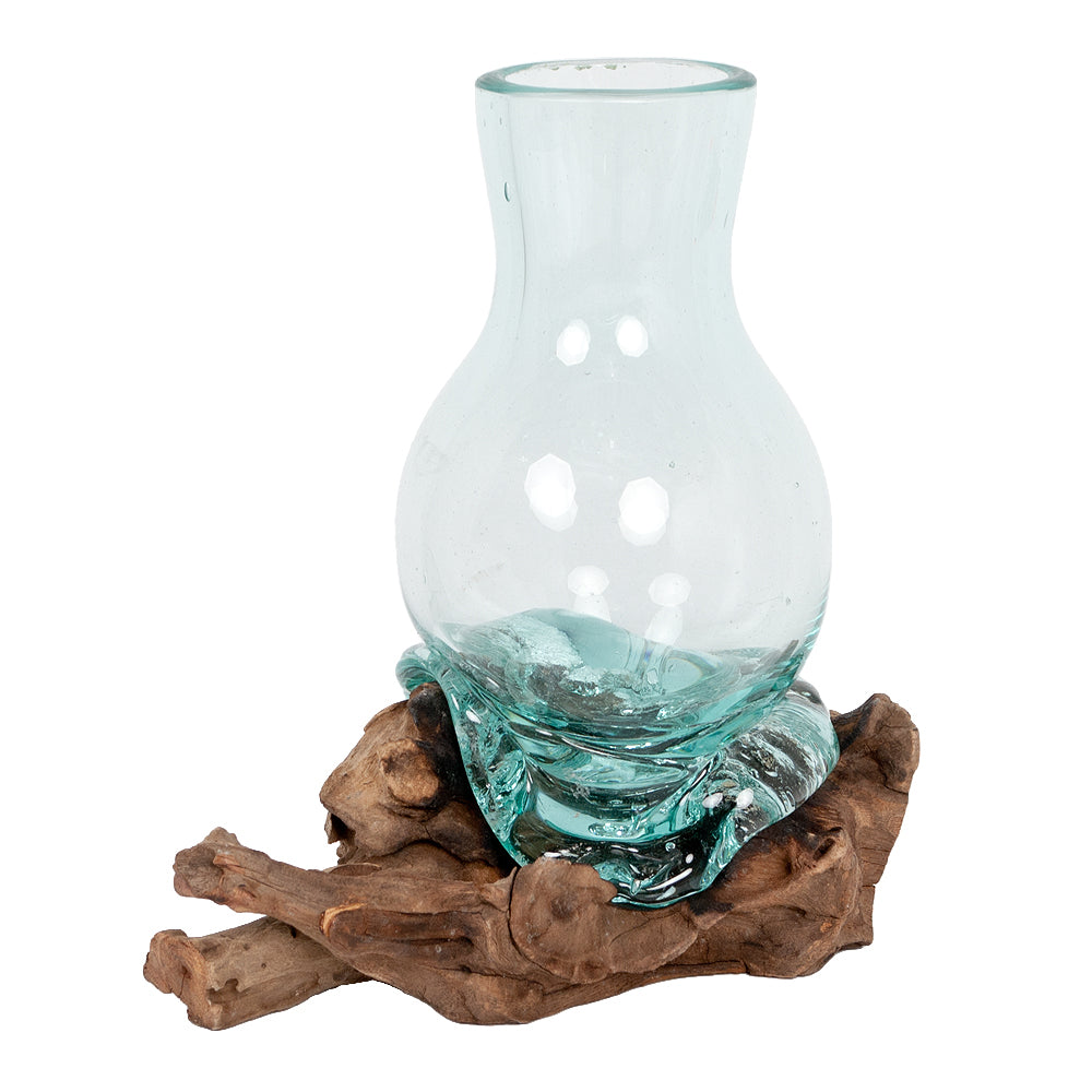 Teak Blumenvase DROP-B ca. H45cm