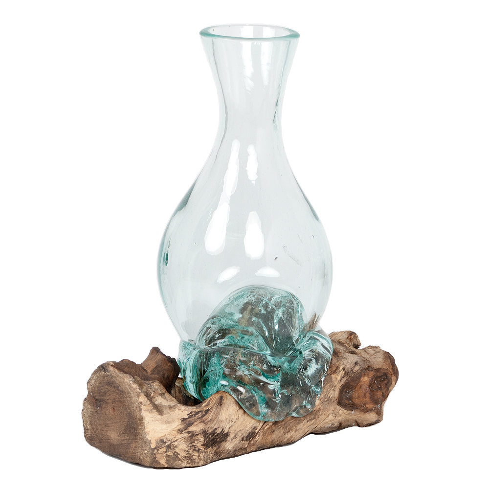 Teak Blumenvase DROP-B ca. H45cm