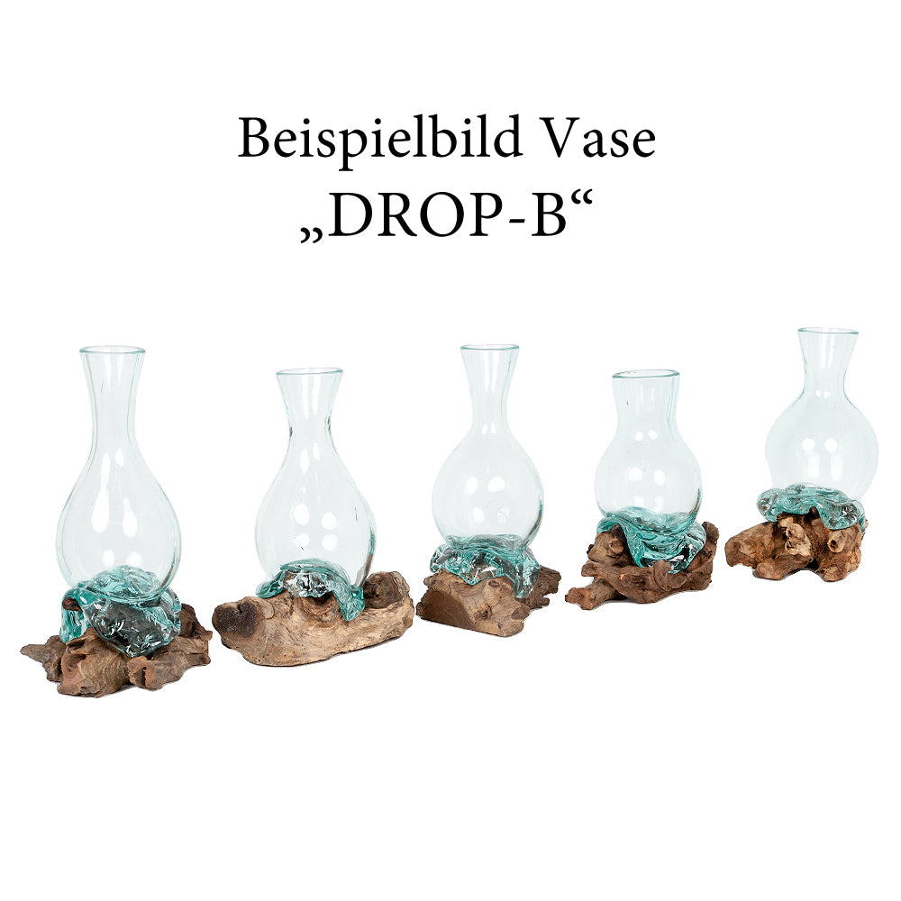 Teak Blumenvase DROP-B ca. H45cm