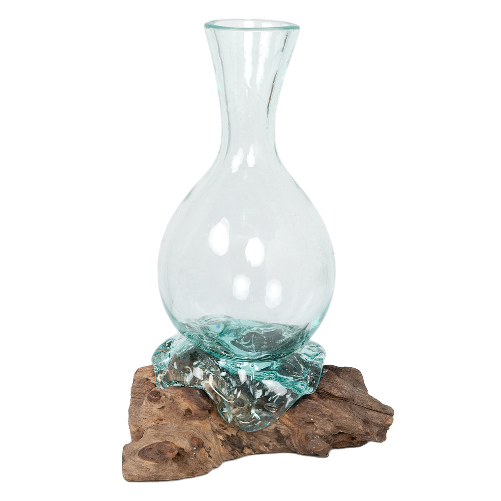 Teak Blumenvase DROP-B ca. H45cm