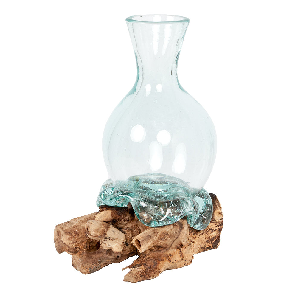 Teak Blumenvase DROP-B ca. H45cm