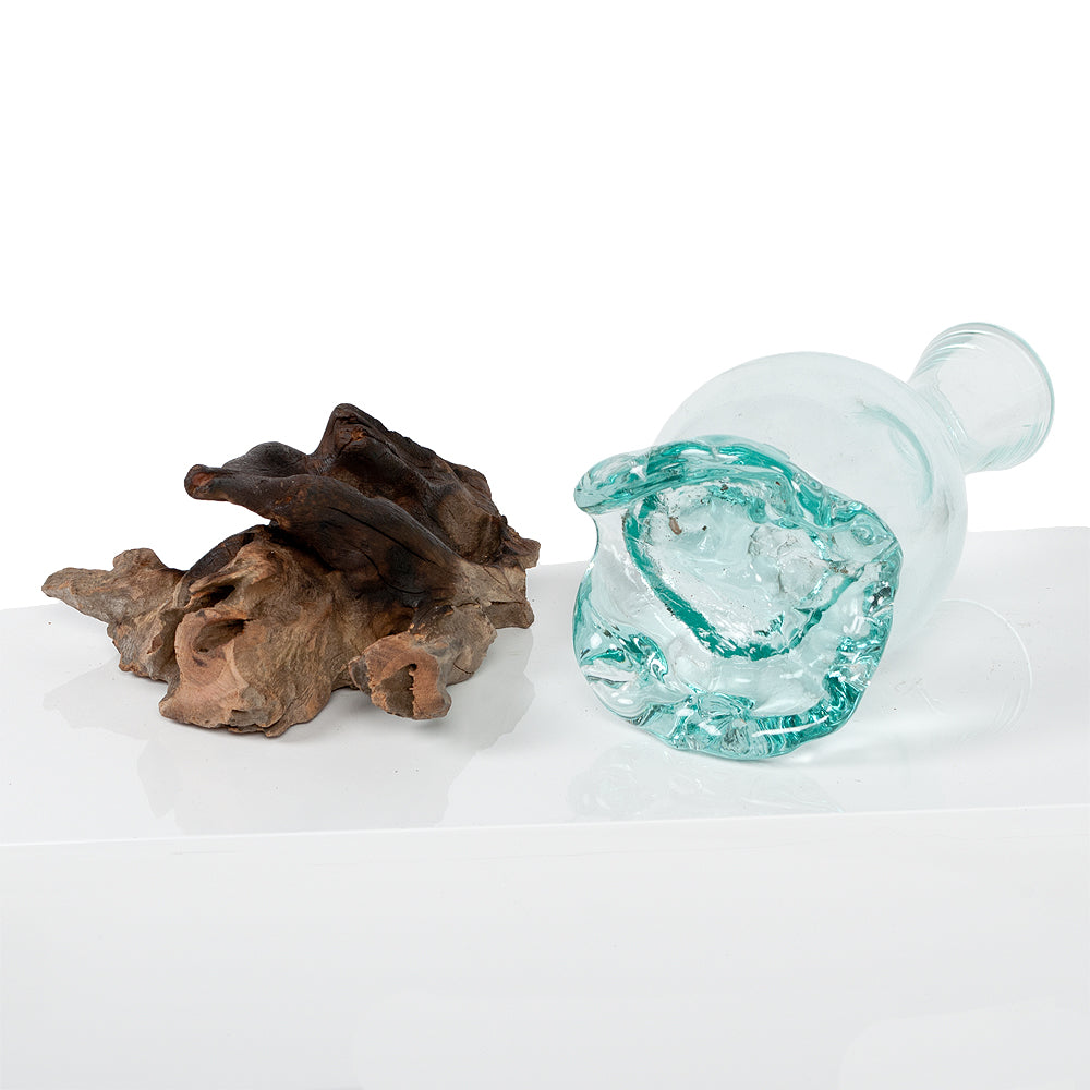 Teak Blumenvase DROP-B ca. H45cm