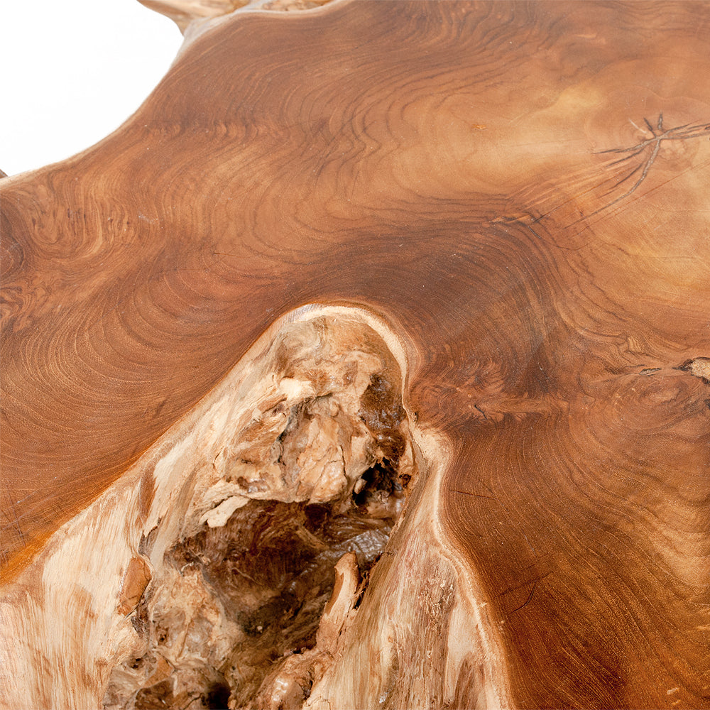 Einzigartiger Teak-Wurzel Couchtisch AKAR Natural ca. 80x80cm