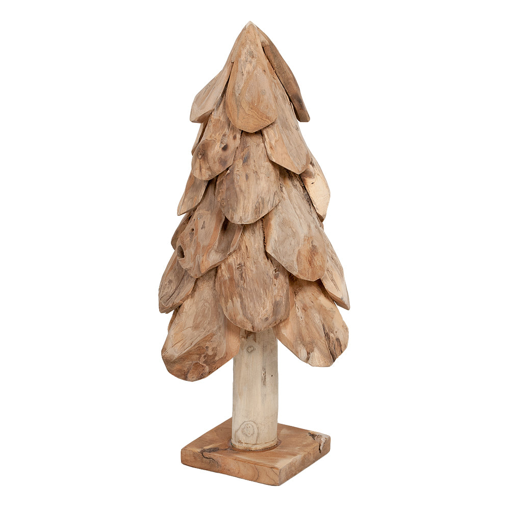 Teak Deko Baum BOOM ca. H40cm Tannenbaum Massivholz