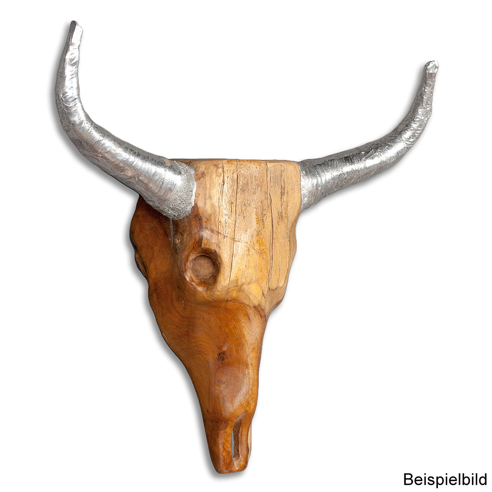 Teak Deko-Schädel CABRA