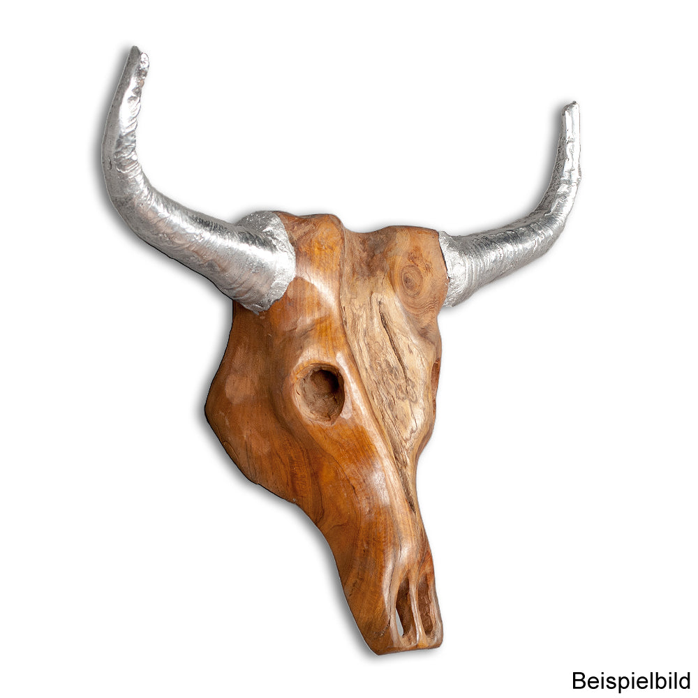 Teak Deko-Schädel CABRA