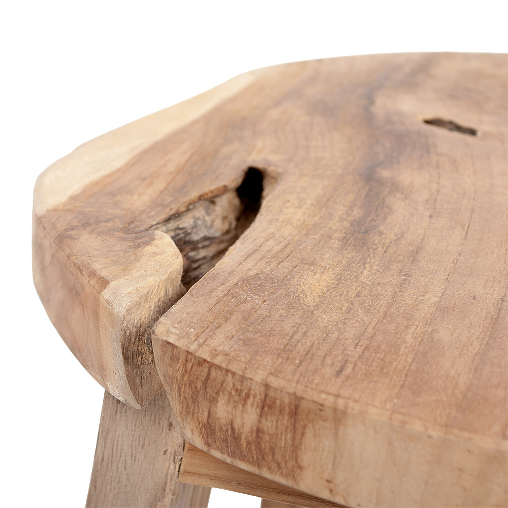 Teak Hocker FREDDY ca. H45cm Natural