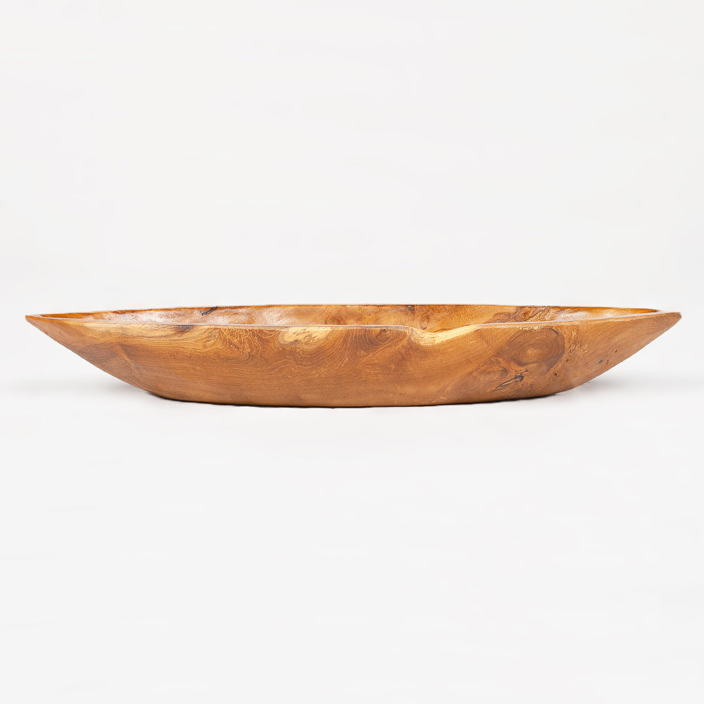 Individuelle Teak-Schale PERA ca.50cm Natural Handarbeit