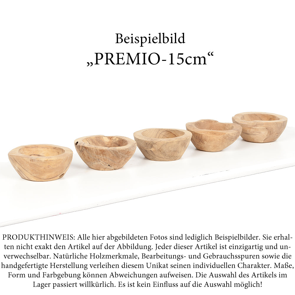 Teak Schale PREMIO ca. D15cm Natural