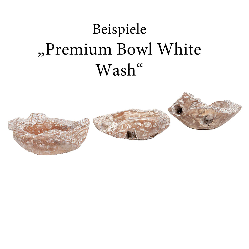 Teak Schale PREMIUM BOWL White Wash D30cm