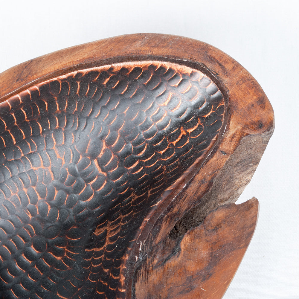 Teak & Kupfer Deko-Schale TEMBAGA-Zero ca. 60cm Natural