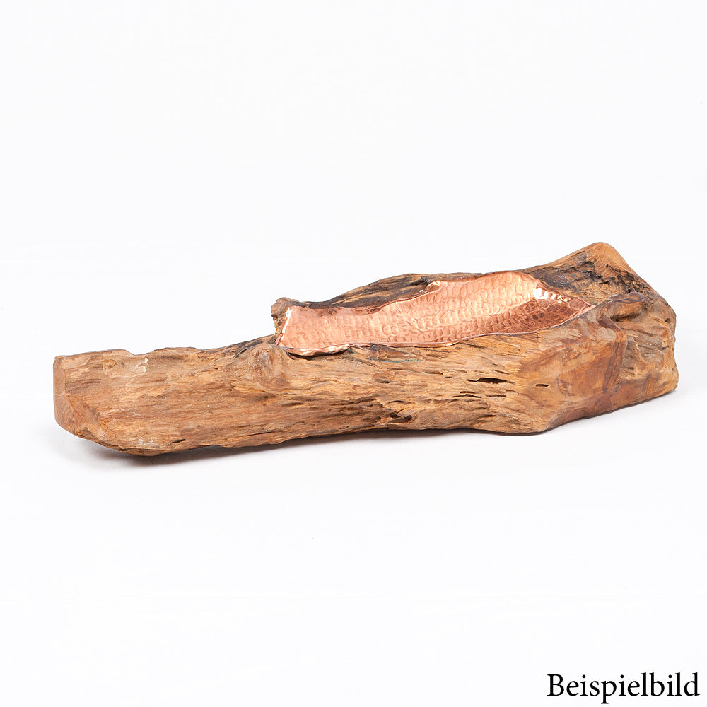 Teak & Kupfer Deko-Schale TEMBAGA-Five ca. 50cm Natural