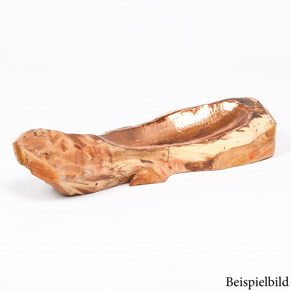 Teak & Kupfer Deko-Schale TEMBAGA-Five ca. 50cm Natural