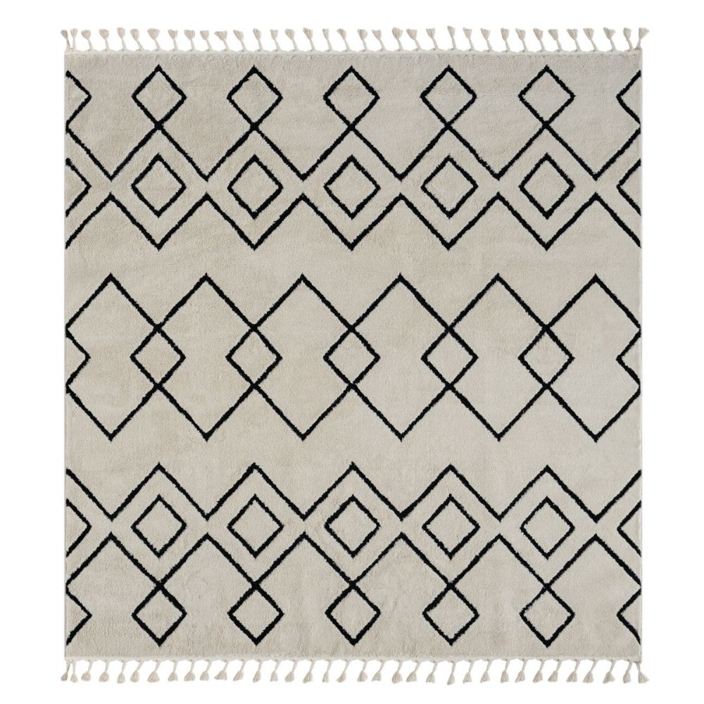 Teppich ORIENTAL quadratisch weiß 240 x 240 cm