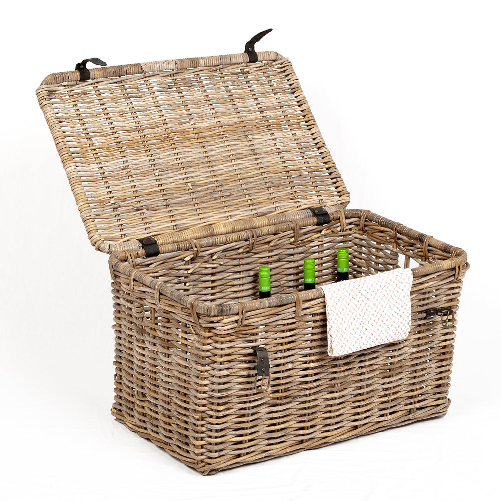 Rattan Truhe RESSY Grey ca. L80cm Couchtisch