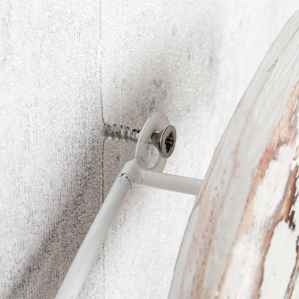 Wand-Deko IKAN White Wash ca. 70x85cm (BxH) Holz Fische