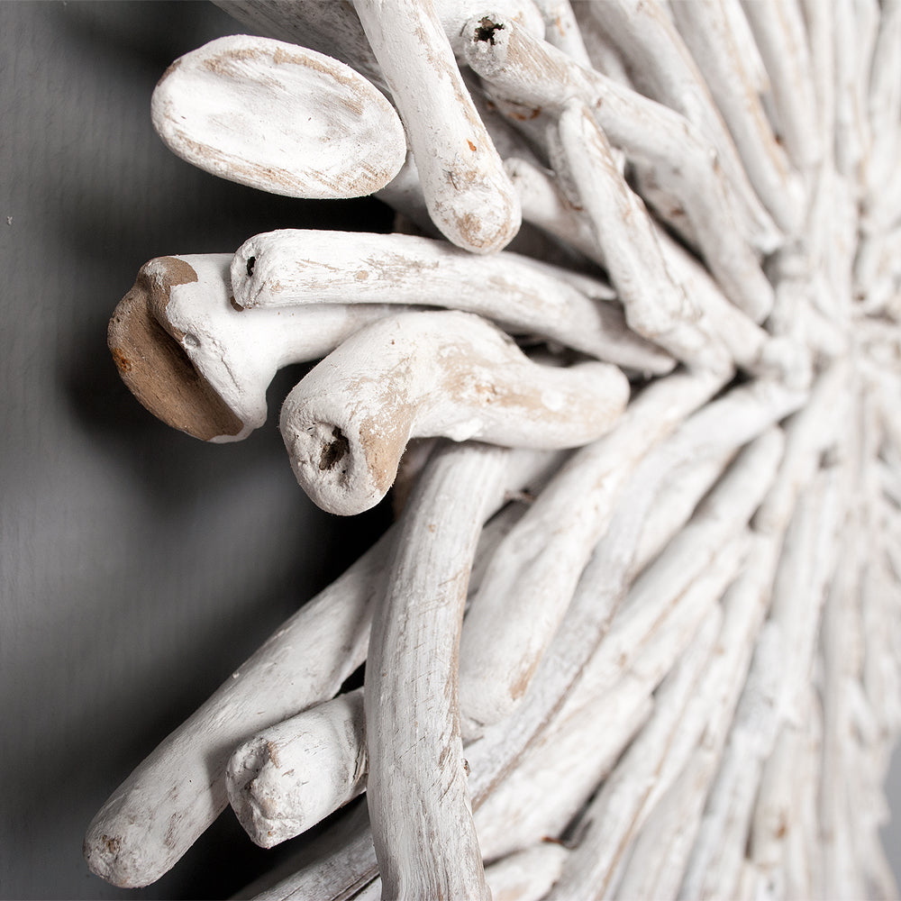 Wand-Deko-Objekt BULAT White Wash Ø ca. 70cm Treibholz