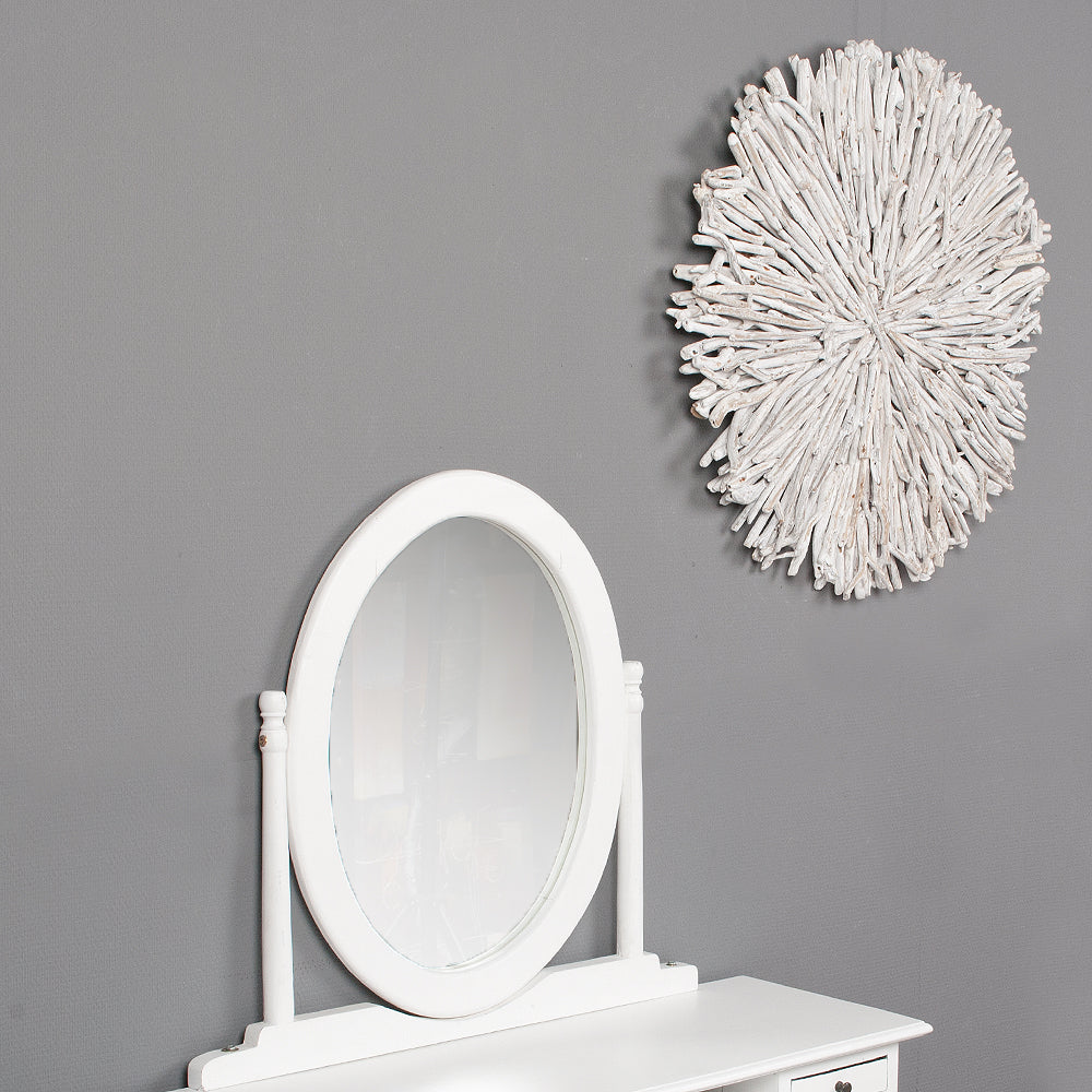 Wand-Deko-Objekt BULAT White Wash Ø ca. 70cm Treibholz