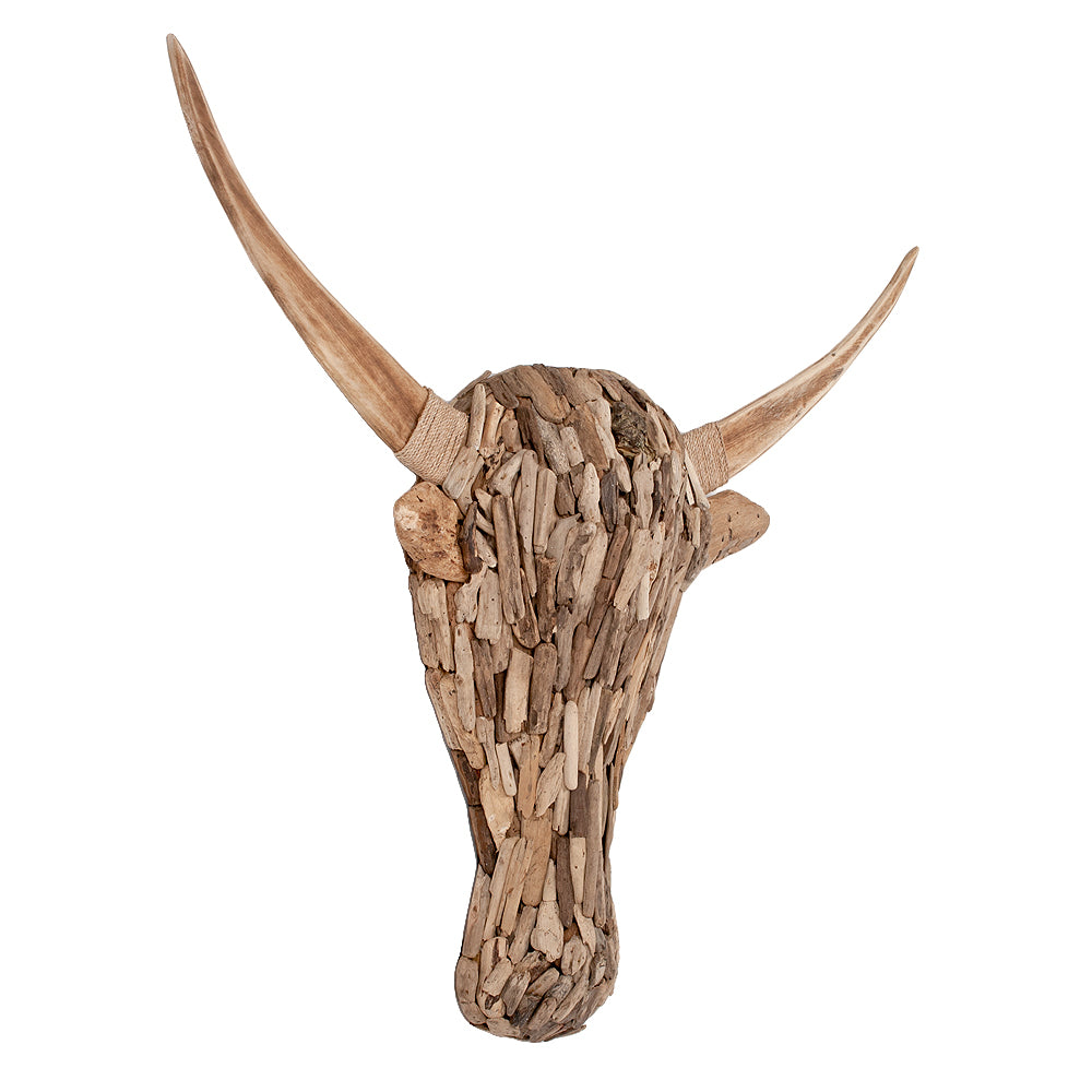 Wand Deko-Objekt BULL-BIG Natural