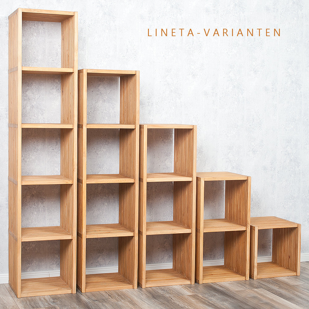 Regal LINETA 4 Höhe ca. 152cm massiv Pinienholz