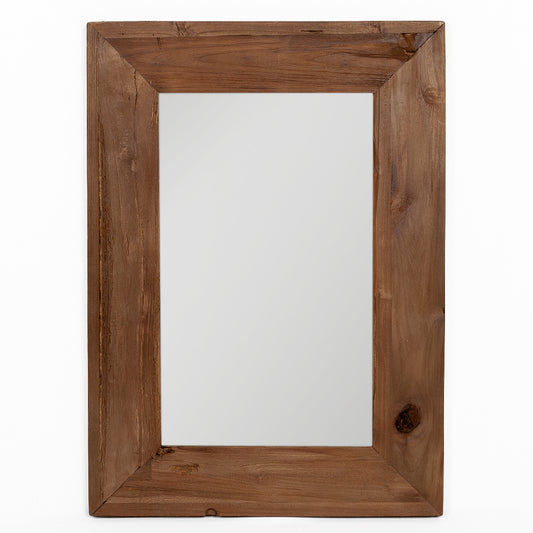 Wandspiegel TEAK ca. 70x50cm recyceltes Teakholz Spiegel