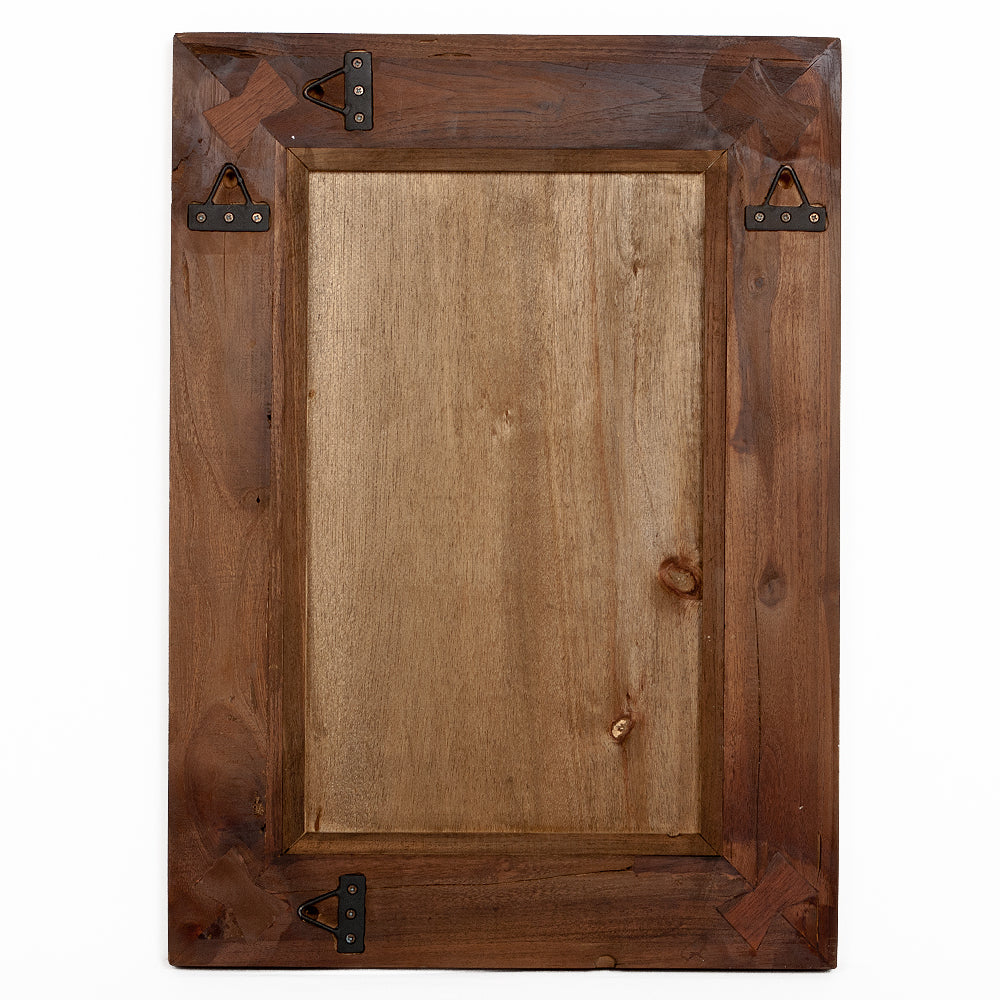 Wandspiegel TEAK ca. 70x50cm recyceltes Teakholz Spiegel