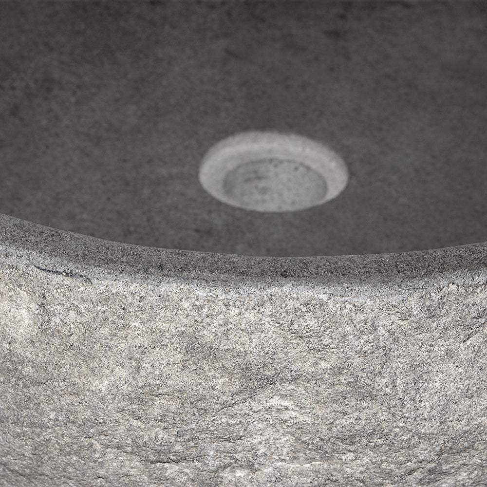 Waschbecken NATURSTEIN-XL ca. 45-55cm Flußstein Findling