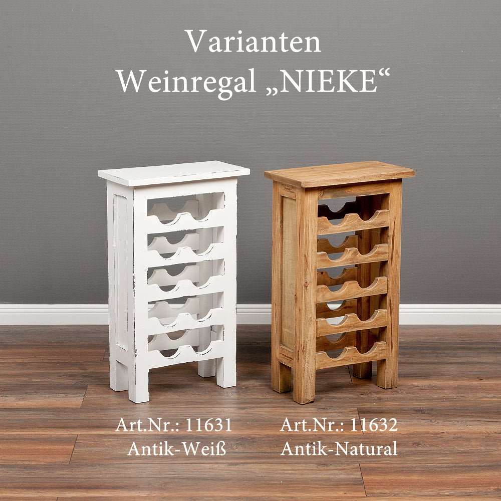 Weinregal NIEKE Antik-Natural Mahagoni ca. 40x68cm (BxH)
