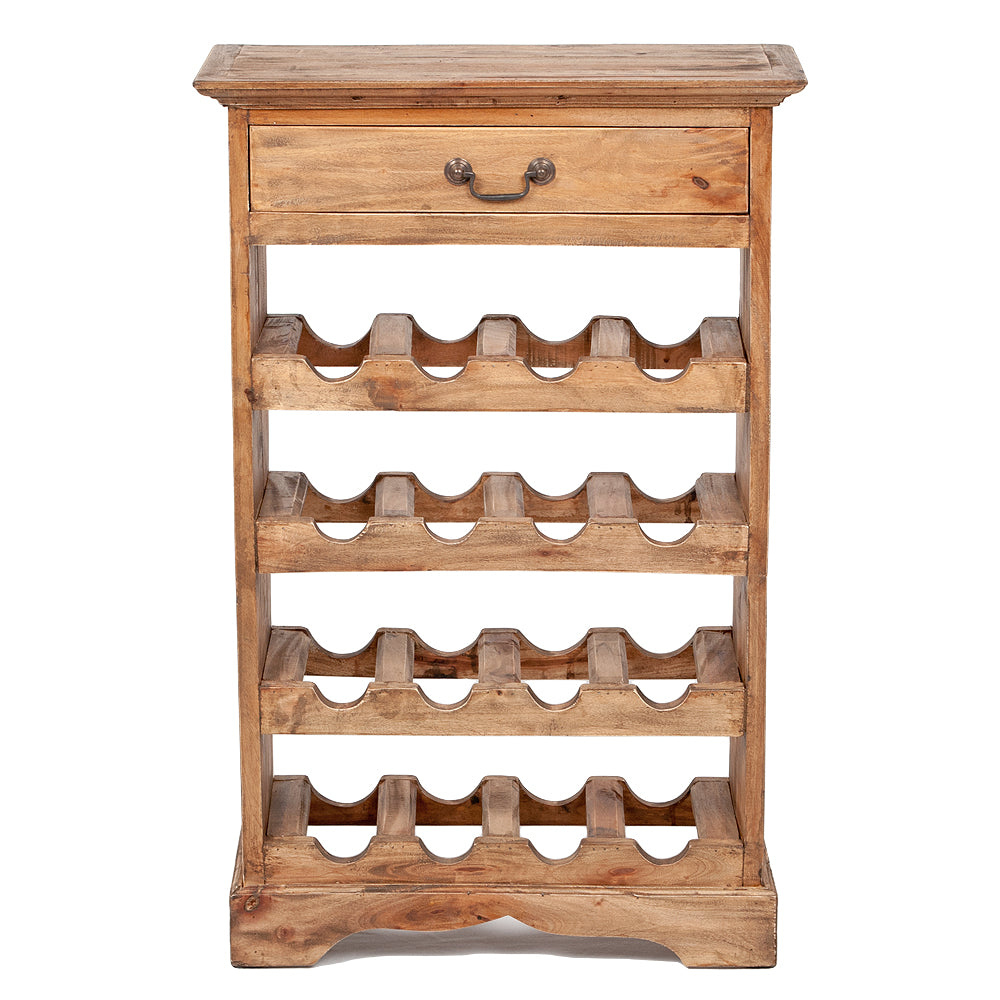 Weinregal TINI H85cm Rustic-Grey Mahagoni