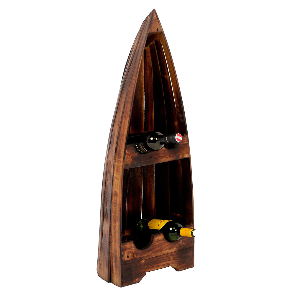 Weinregal VINO-M 100cm Geflammt Mahagony Bootsregal
