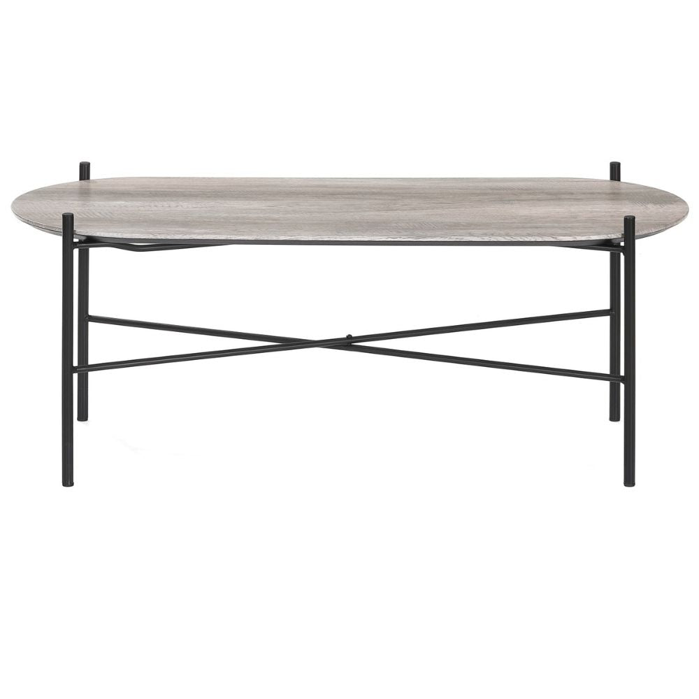 Moderner Couchtisch META 100cm Eichen-Optik Metallgestell