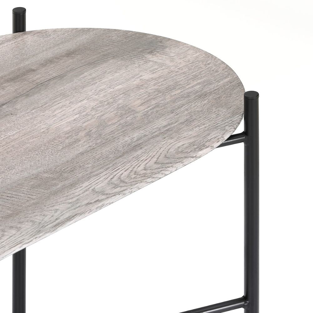 Moderner Couchtisch META 100cm Eichen-Optik Metallgestell