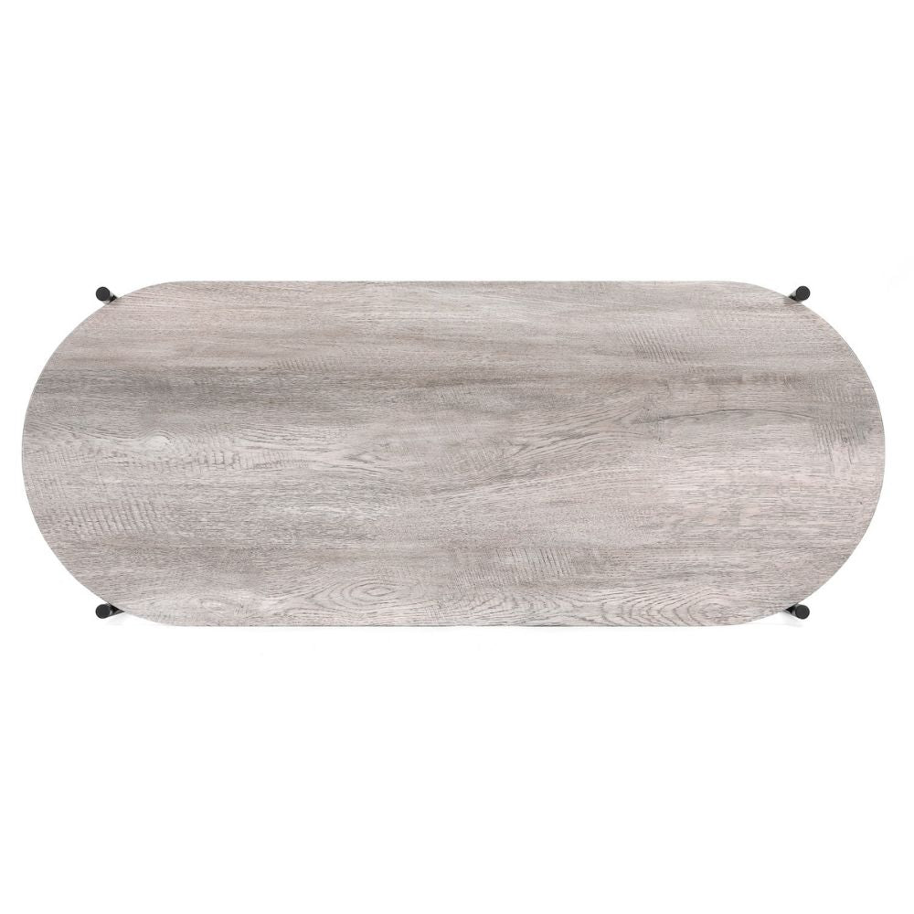 Moderner Couchtisch META 100cm Eichen-Optik Metallgestell