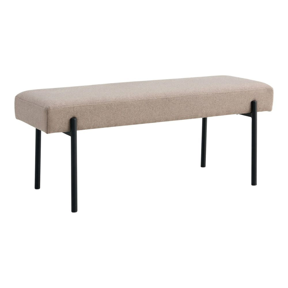 Design Sitzbank NORDIC 100cm light-brown Strukturstoff