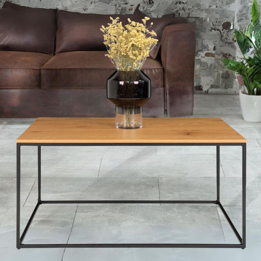 Design Couchtisch LEVEN Eiche-Look ca. 60x90x45cm