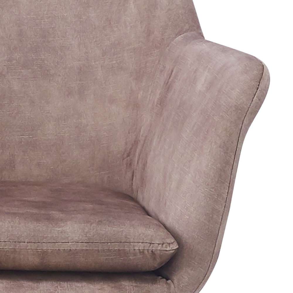 Drehbarer Stuhl JUDIKA creme Samt 360° Armlehne Metallbeine schwarz