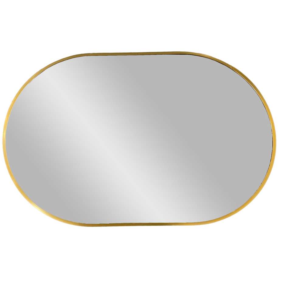 Moderner Spiegel ORLONA gold oval ca.50x80 cm
