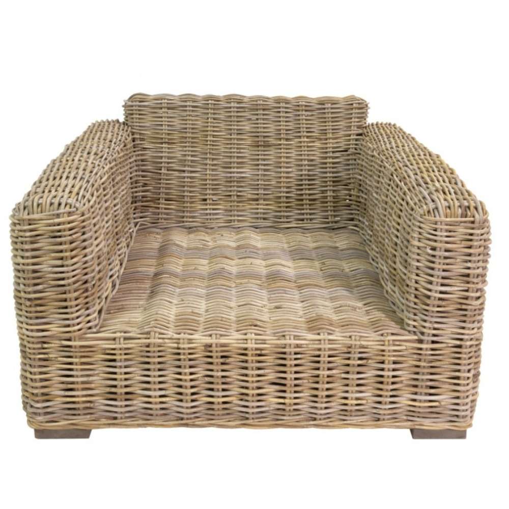 Lounge Sessel LIVING Rattan in Kubu Grey ca. B90cm