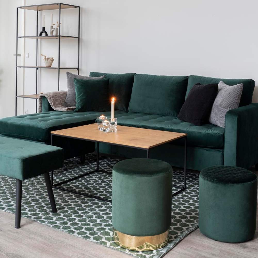 Design Couchtisch LEVEN Eiche-Look ca. 60x90x45cm