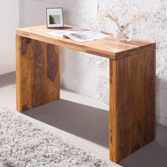 Puristischer Schreibtisch KARA 100cm Konsolentisch massiv Palisander