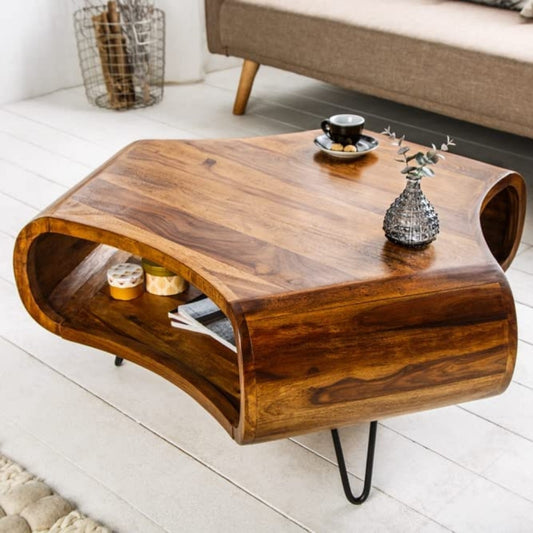 Design Couchtisch LIVE-RANIC ca.90cm Massivholz Palisander