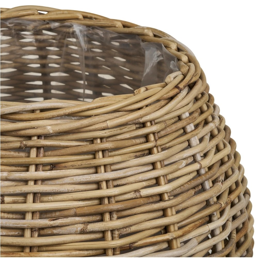 Natürliches 2-tlg. Korbset VERONA 55cm Kubu-Rattan Pflanzkorb