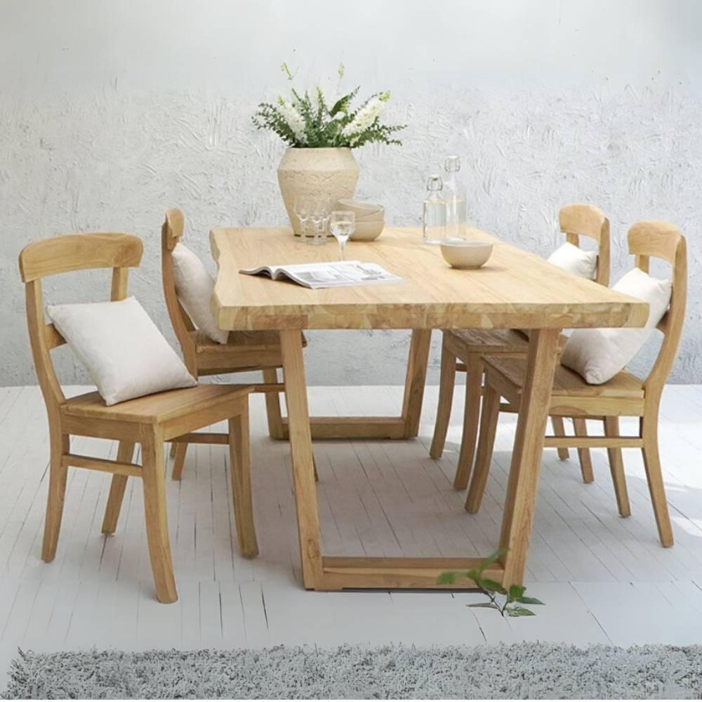 Landhaus Teak Stuhl COUNTRY Bleached Massivholz Holzstuhl