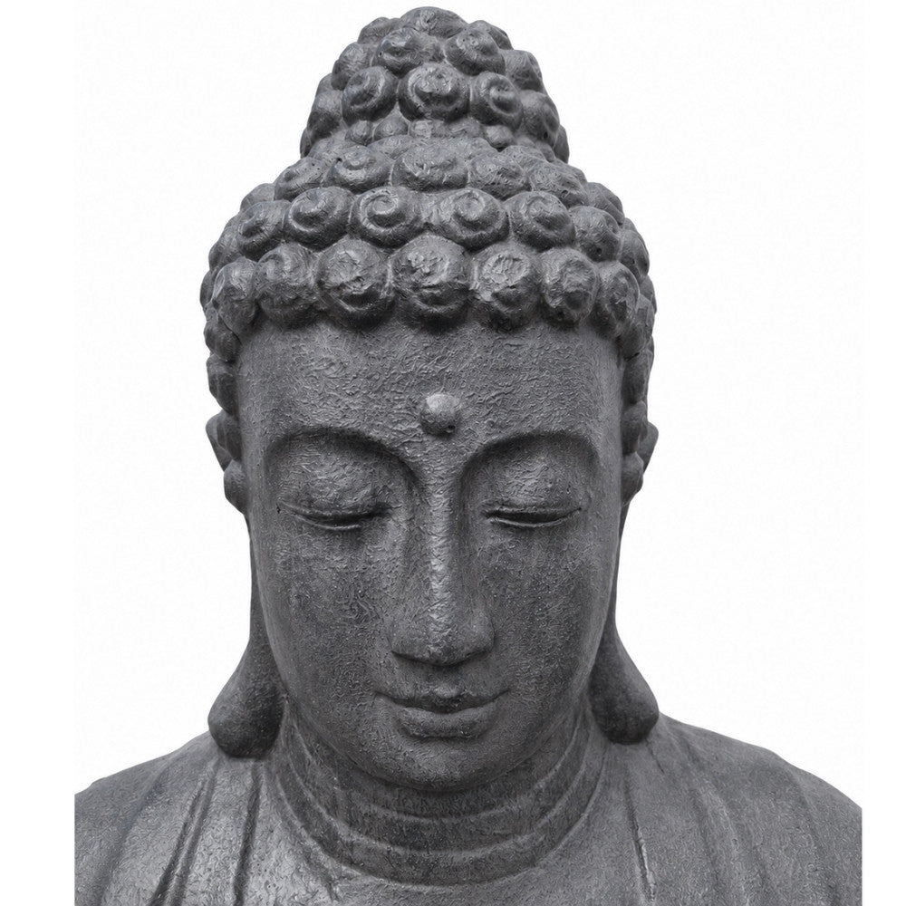 Dekorative Figur BUDDHA PRAYER 160cm anthrazit Garten Indoor