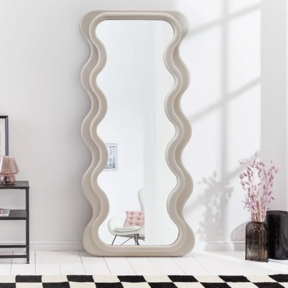 Extravaganter Design Spiegel 160x70cm FORMOSA greige