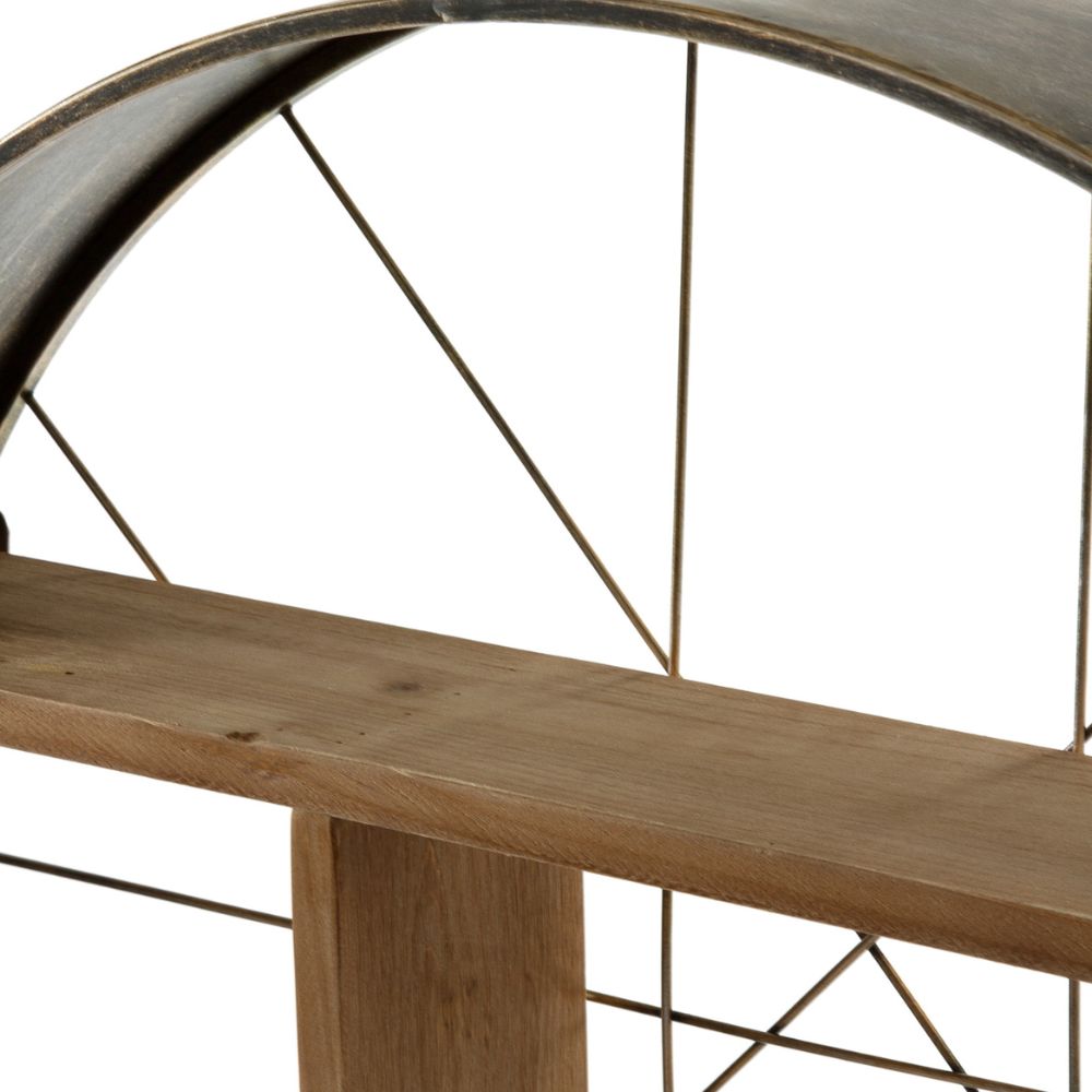Design-Wandregal MURO 79cm Industrial-Look Metall Holz