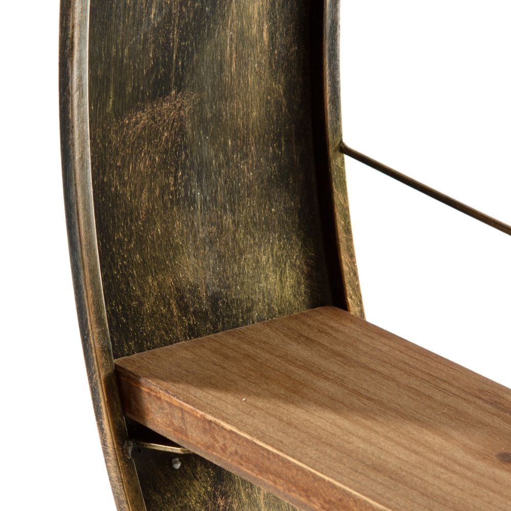 Design-Wandregal MURO 79cm Industrial-Look Metall Holz