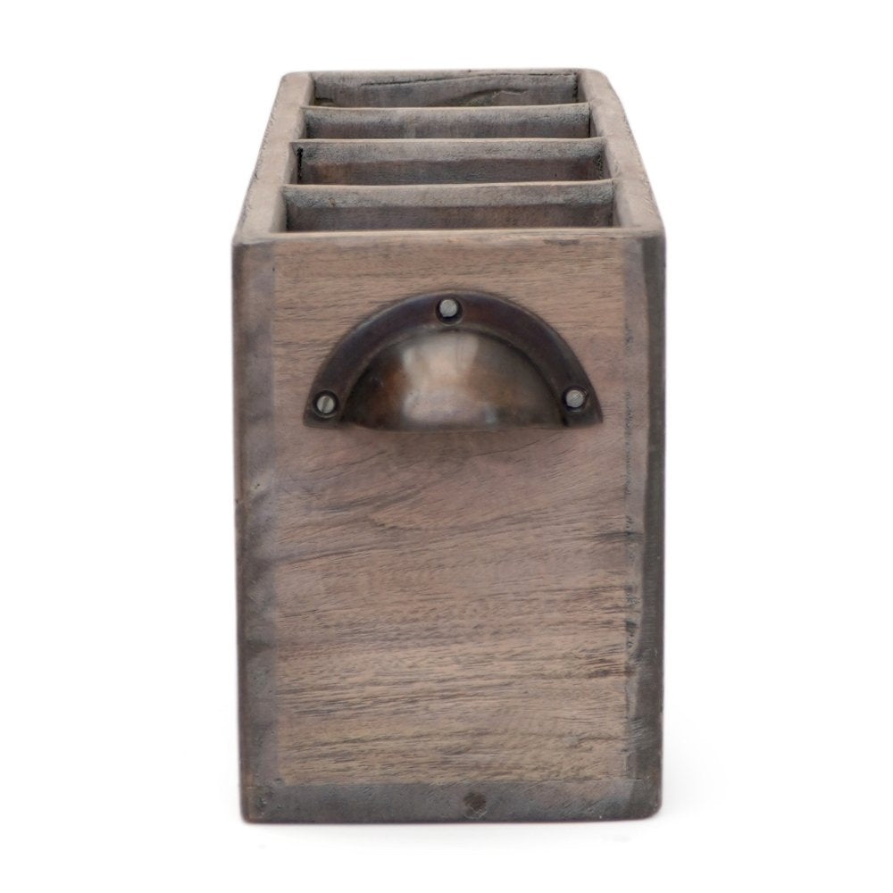 Dekorative Flaschenbox CHATEAU 45cm antik-natural Mahagony