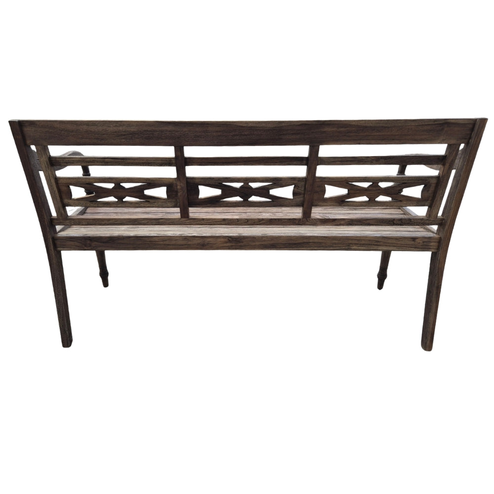 Massive Teakholz Sitzbank CHRISTOS 150cm brown Outdoor Gartenbank