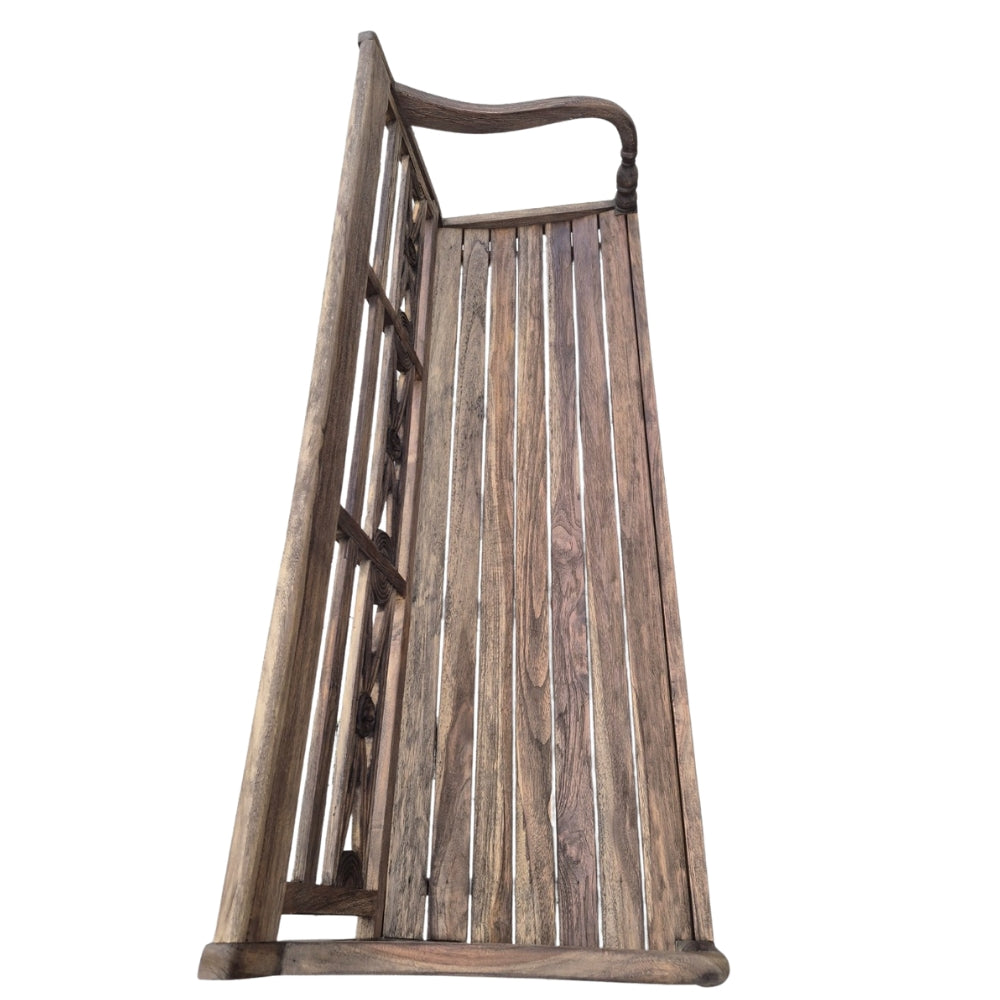 Massive Teakholz Sitzbank CHRISTOS 150cm brown Outdoor Gartenbank